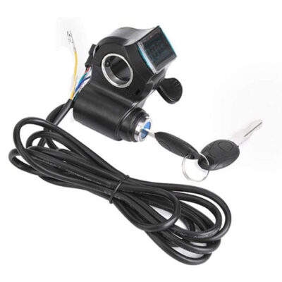 Indikator baterije s bravom i ključem i akceleratorom na palac