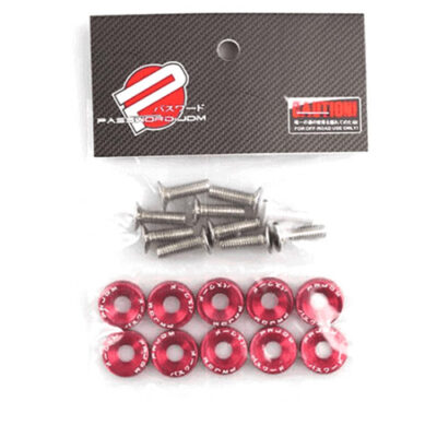 Set aluminijskih podloški s vijcima za podnicu romobila (10 kom) - crvene